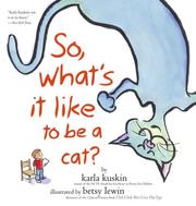 So, what's it like to be a cat? Book cover